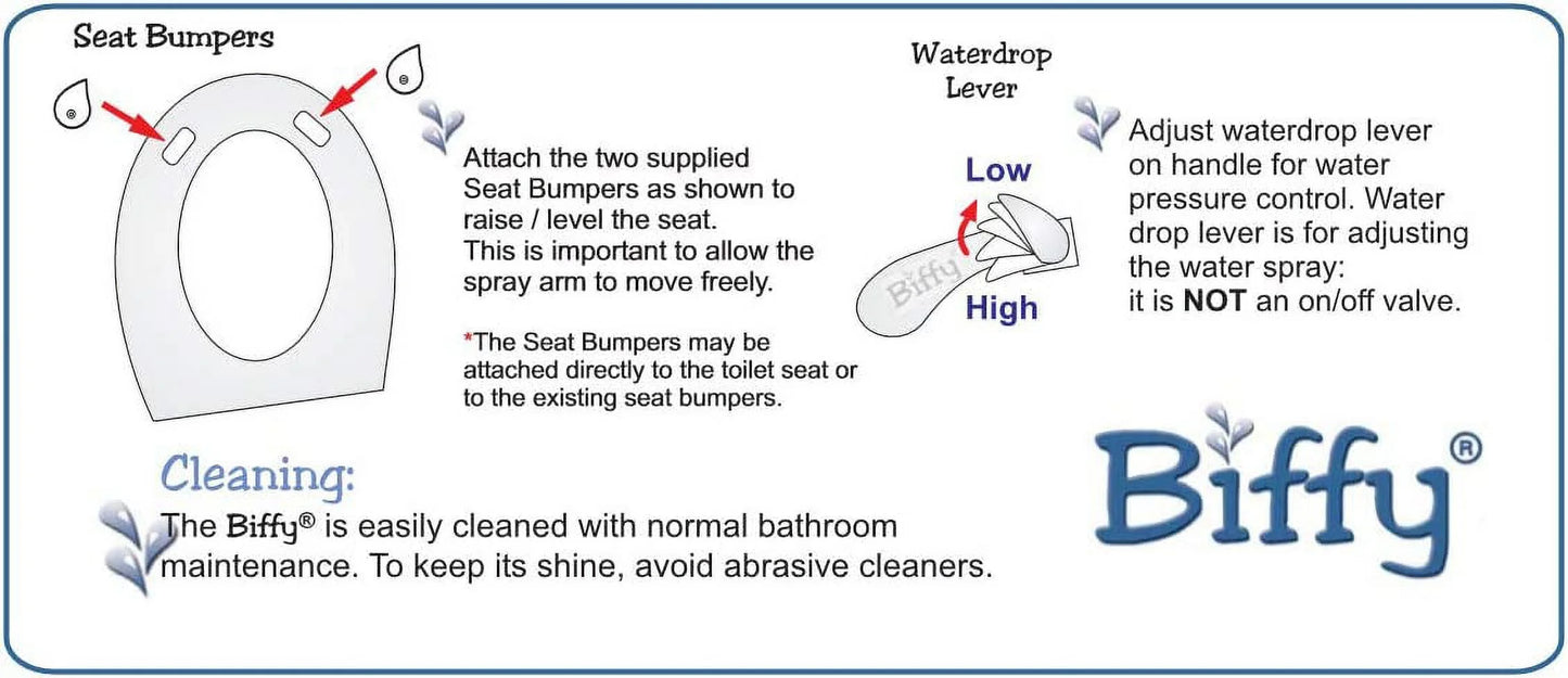 Classic (Universal) Bidet Attachment: Clinically Tested, Improved Hygiene, Self-Cleaning 8-Stream Nozzle, Non-Electric, Adjustable Water Pressure, Easy Install (Universal Classic)