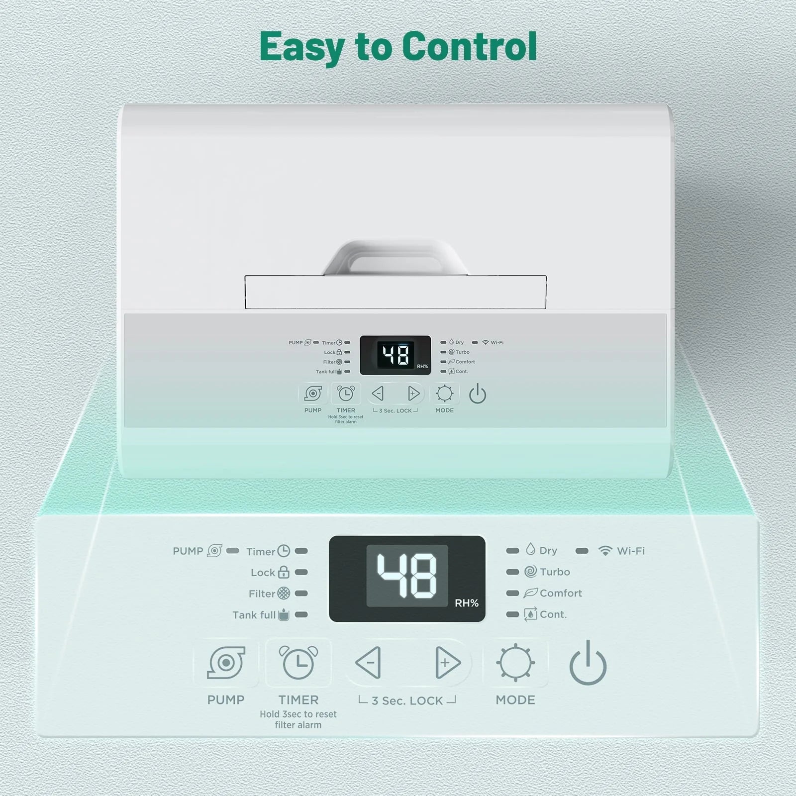 DuraComfort 50 Pints Dehumidifier for Bathroom Basement with Pump, up to 4500 Sq.ft, Energy Star, Wifi,White