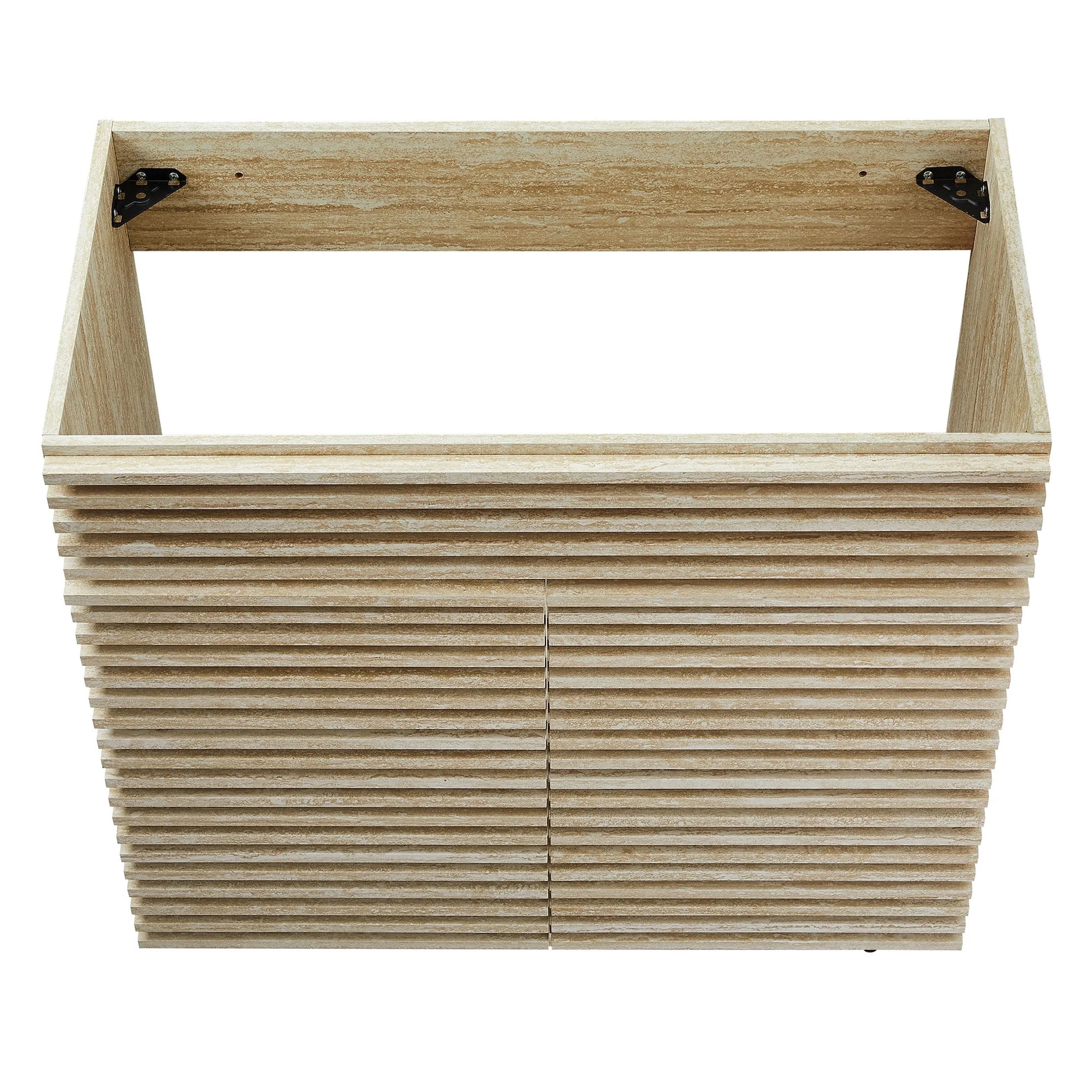 Modway Render 36" Faux Travertine Bathroom Vanity Cabinet (Sink Not Included) in Travertine