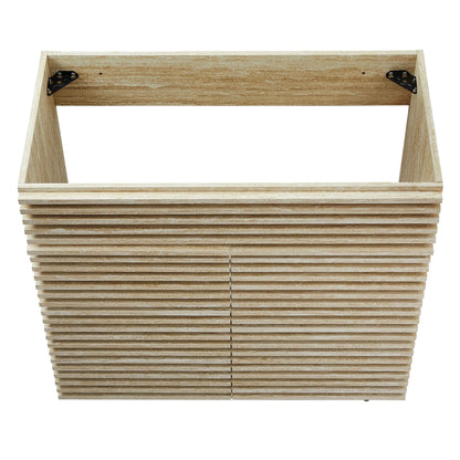 Modway Render 36" Faux Travertine Bathroom Vanity Cabinet (Sink Not Included) in Travertine
