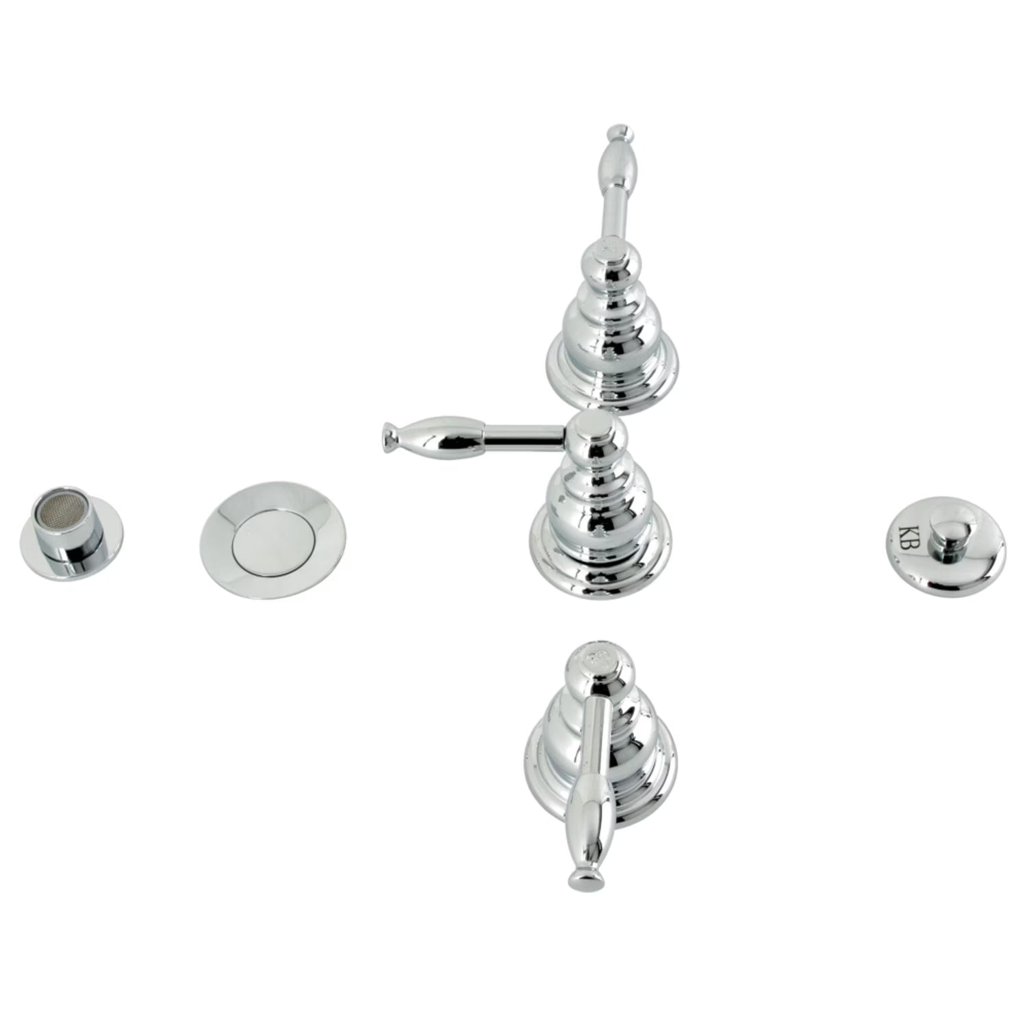 Kingston Brass KB320KL Knight Three-Handle Bidet Faucet, Matte Black