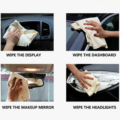 Tohuu Chamois Cloth for Car Chamois Drying Cloth Car Drying Towel Real Leather Super Absorbent Fast Drying Natural Chamois Car Wash Cloth Accessory superbly