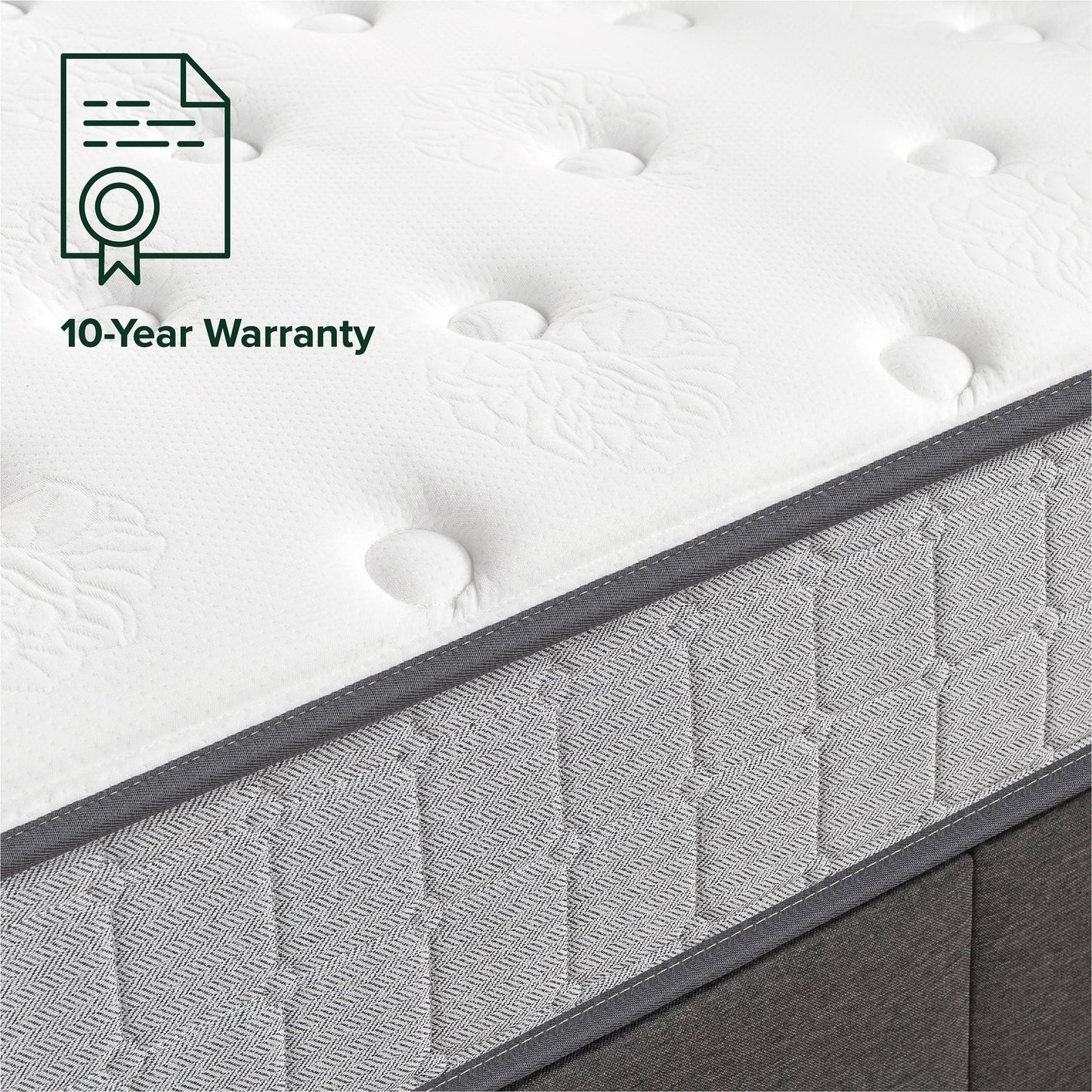 Zinus Comfort Support 10" Hybrid Mattress, Cooling Gel Memory Foam Pocket Spring, Queen