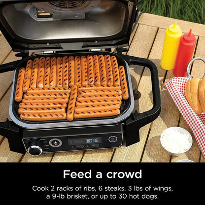 Ninja OG751BRN Woodfire Pro Outdoor Grill and Smoker with Temperature Probe (Renewed)