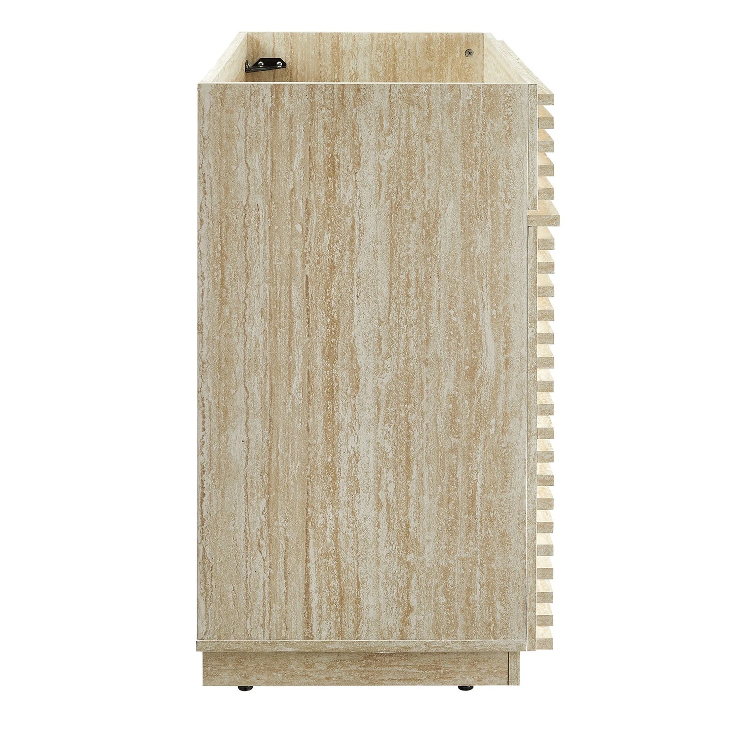 Modway Render 36" Faux Travertine Bathroom Vanity Cabinet (Sink Not Included) in Travertine