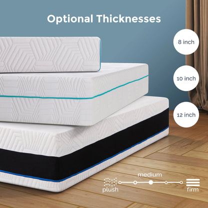 Twin Mattress,12 inch Gel Memory Foam Twin Size Mattress for Pressure Relief,Mattress in a Box