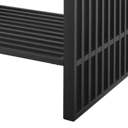 Modway Gridiron 36" Bathroom Vanity in White Black