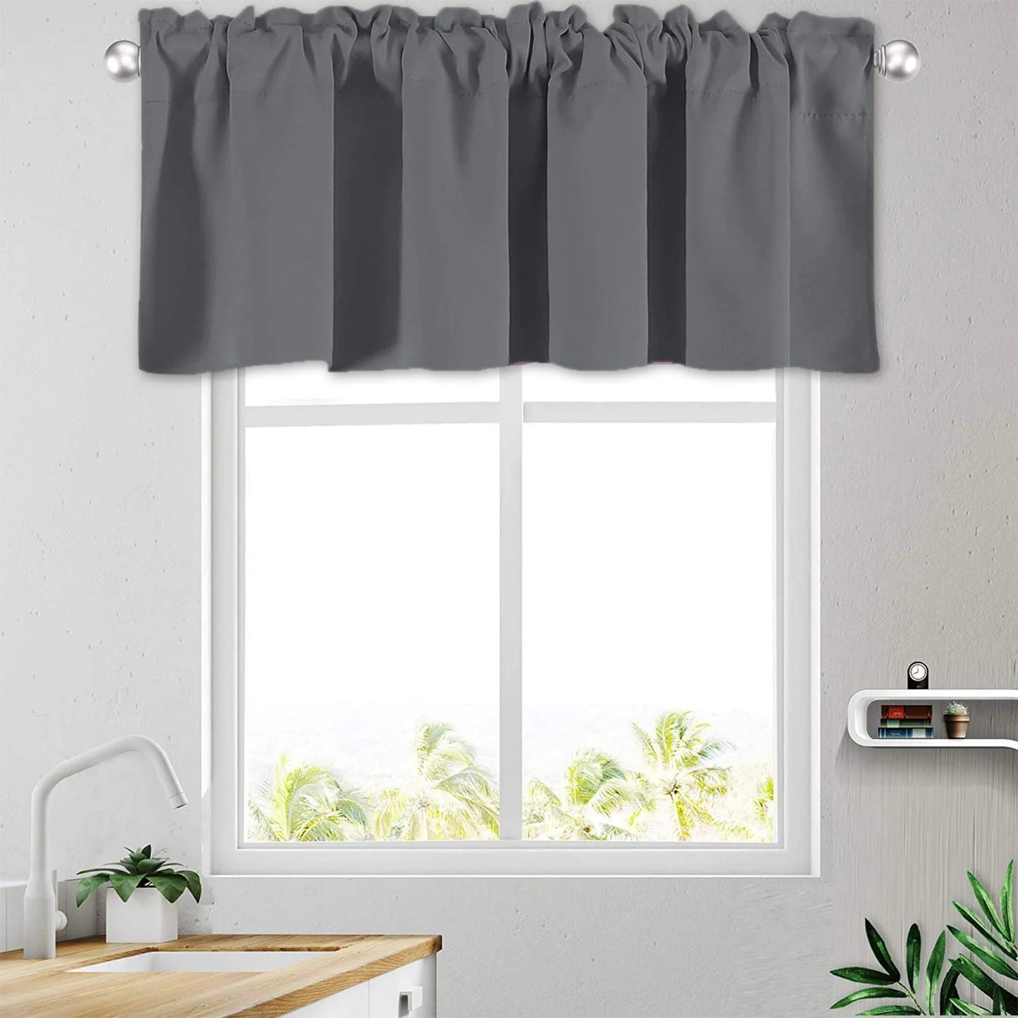 Blackout Curtains Kitchen Curtain,Short Curtains Half Window Curtains for Bedroom,Privacy Curtain Tiers for Windows, Energy Saving Curtain Tiers for Bathroom Shades,57°18inches per Panel