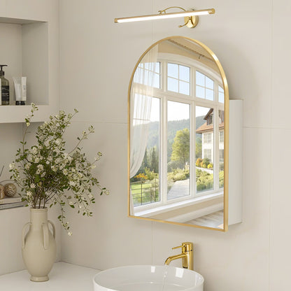20 x 30 Medicine Cabinet with Mirror,Gold Bathroom Mirror with Storage,Metal Framed Medicine Cabinet Wall Mount with Adjustable Shelves for Bathroom Vanity Modern Farmhouse