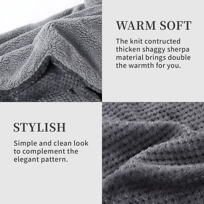 GAOMON Electric Heated Blanket King Size with Dual Control - Sherpa Throw Blanket with 4 Fast Heating Levels & 10 Hours Auto Off, Machine Washable, ETL Certified, Gray