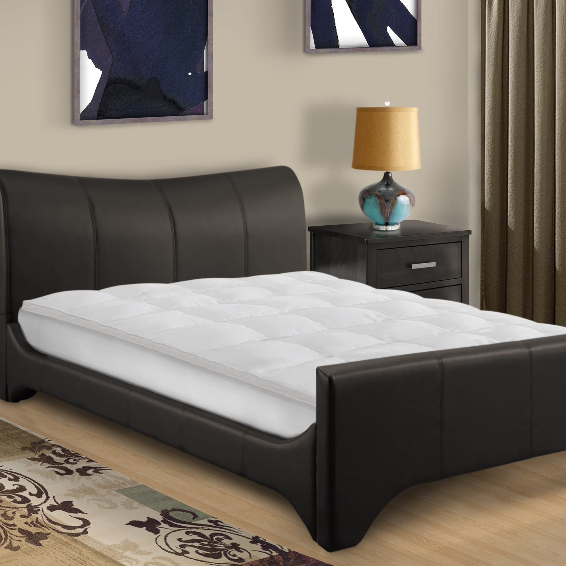 Hotel Quality Down Alternative Medium Fill Hypoallergenic Mattress Topper Twin