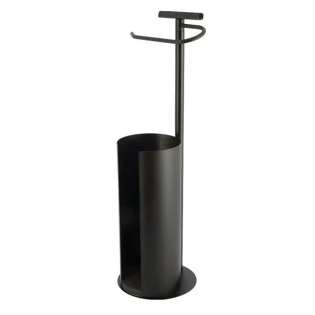 Kingston Brass Continental Freestanding Toilet Paper Holder with Roll Storage and Phone Stand Polished Chrome