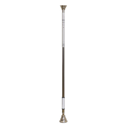 (4 pack) Better Homes & Gardens Wave Finial No Rust 43° F to 72° F Adjustable Tension Shower Curtain Rod, Nickel