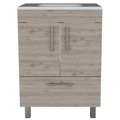 FM FURNITURE Otello Engineered Wood Single Bathroom Vanity in Black