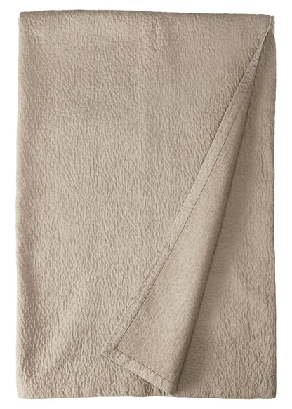 Matelasse Blanket Coverlet, Foliage Pattern, King, Light Grey