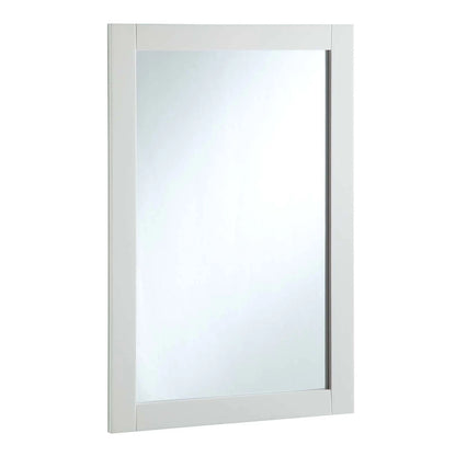 Shorewood Rectangular Wall Accent Mirror 30-Inch H X 20-Inch L, Traditional Wood Framed Living Room, Bedroom, Bathroom Vanity Mirror White Design House, 547208-WHT