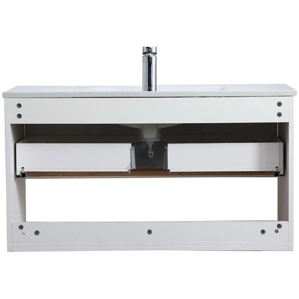 Elegant Kitchen and Bath 36 Inch Single Bathroom Floating Vanity In White