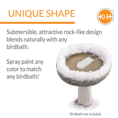 K& H Pet Products Ice Eliminator Super Birdbath Deicer Natural Super 80 Watts
