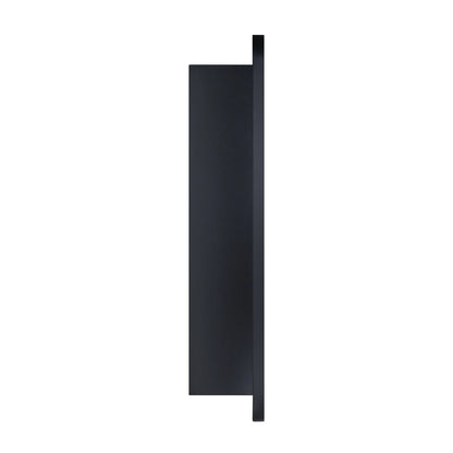 TEHOME Matt Black Triple Door Recessed & Surface Mount Rectangle Bathroom Medicine Cabinet with Mirror 26 x 36'' 3 Door Metal Framed Rectangular Bathroom Cabinet 36 by 26 inches