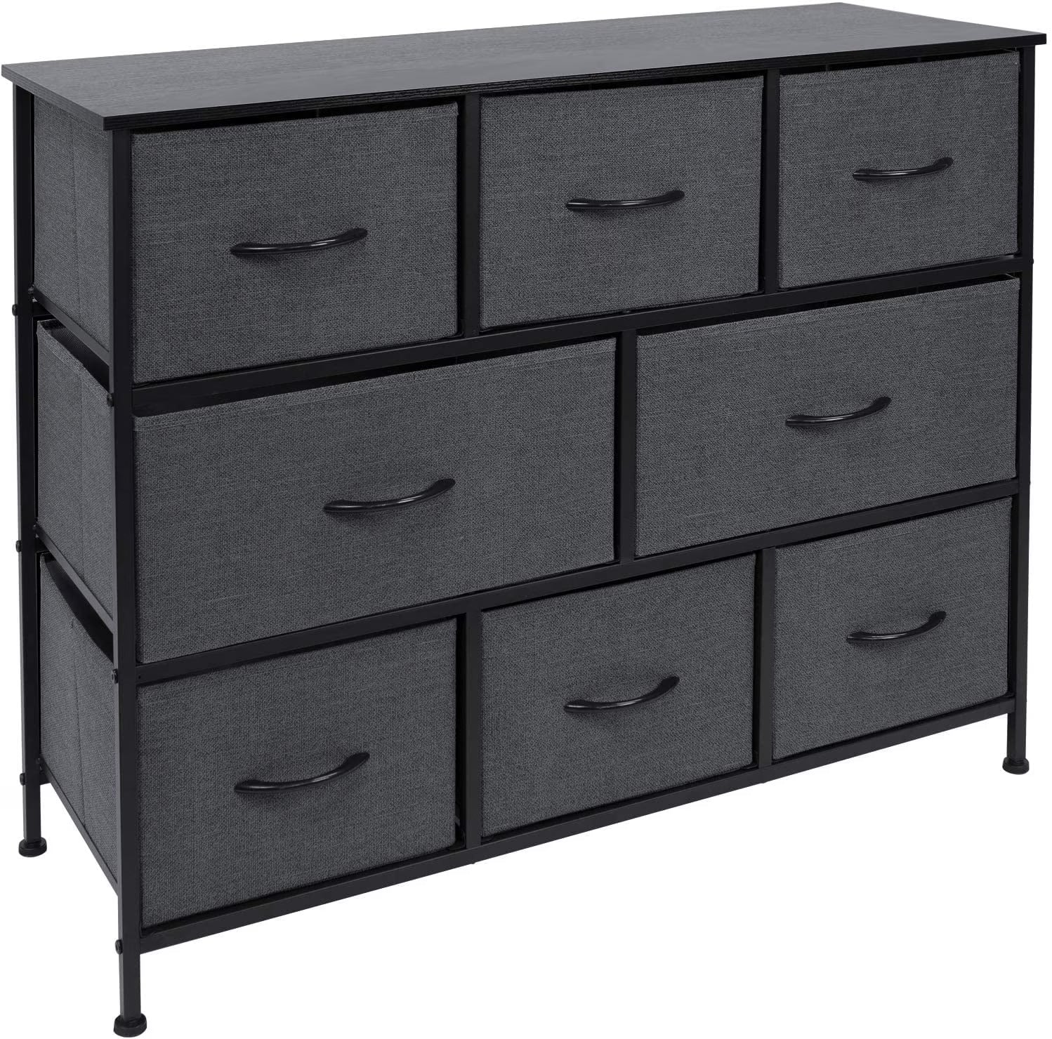 Sorbus Portable Drawer Organizers for Clothes, Blankets, Linens, Toys, Rustic Black