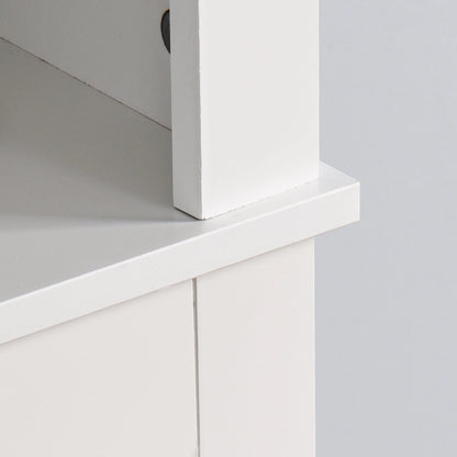 Ktaxon 67"H Over The Toilet Storage, Bathroom Space Saver, Bathroom Cabinet with Double Door & Adjustable Shelves, White