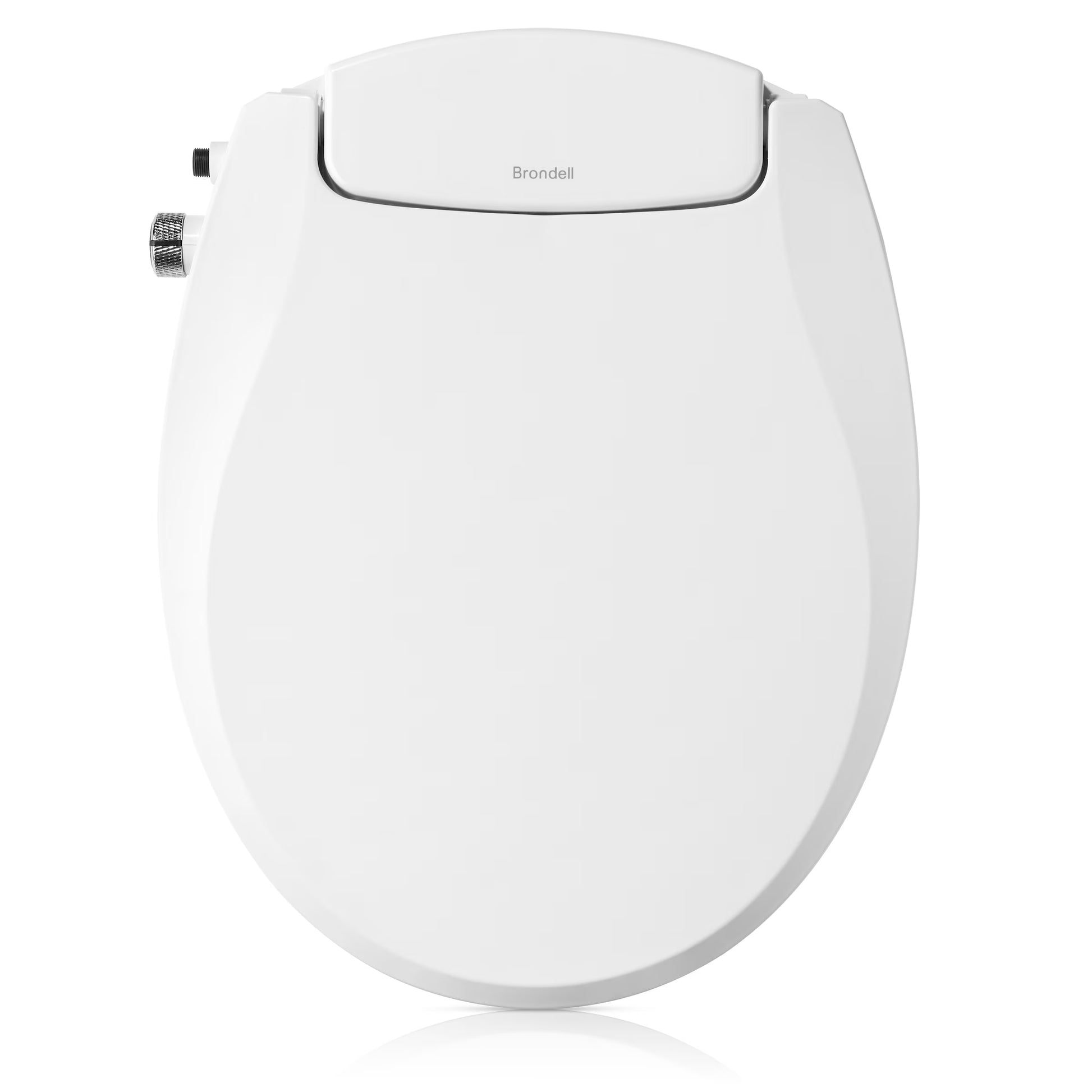 Brondell Bidet Toilet Seat Non-Electric Ecoseat, Fits Elongated Toilets, White - Dual Nozzle System, Ambient Water Temperature - Easy Installation, Elongated Size