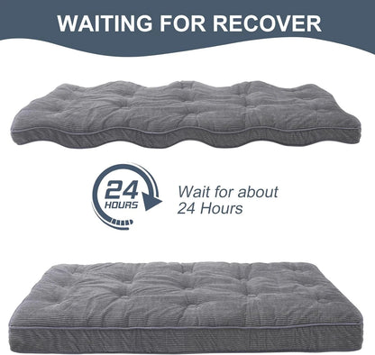 Slsy 6" Daybed Futon Mattress Memory Foam Futon Mattress, Thick Folding Sleeping Pad Breathable Floor Mattress for Adults, 5-Layer Foam Filling (Frame Not Included)
