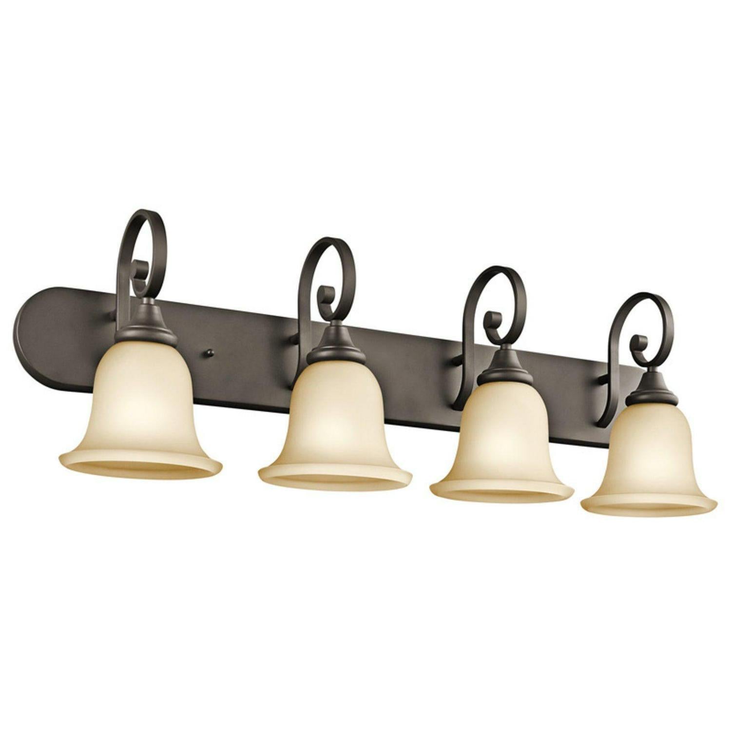4 Light Bath Vanity Approved For Damp Locations With Traditional Inspirations 11.5 Inches Tall By 36 Inches Wide-Olde Bronze Finish-Incandescent