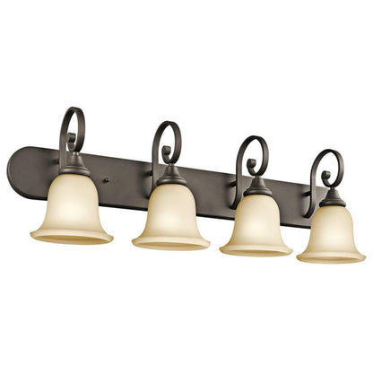 4 Light Bath Vanity Approved For Damp Locations With Traditional Inspirations 11.5 Inches Tall By 36 Inches Wide-Olde Bronze Finish-Incandescent