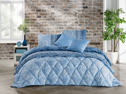 Istanbul Collection Handmade Comforter Set + Sheet Set - 9 Piece Set - Cotton Blend - Modern, Comforter, Matching Shams and Throw Pillows