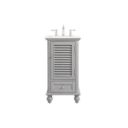 19 inch single bathroom vanity in grey