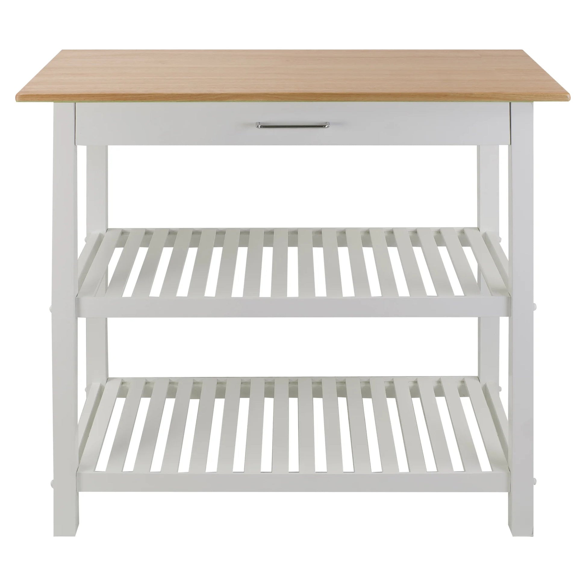 Casual Home Towel Rack Kitchen Islands with Storage, Hardwood White, 20 in