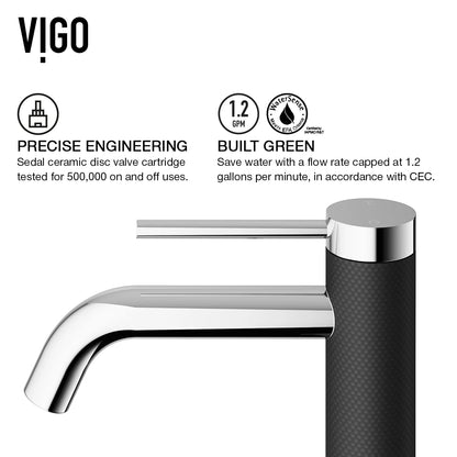 VIGO Lexington Single Handle Single-Hole Bathroom Vessel Faucet in Brushed Nickel