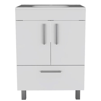 FM FURNITURE Otello Engineered Wood Single Bathroom Vanity in Black