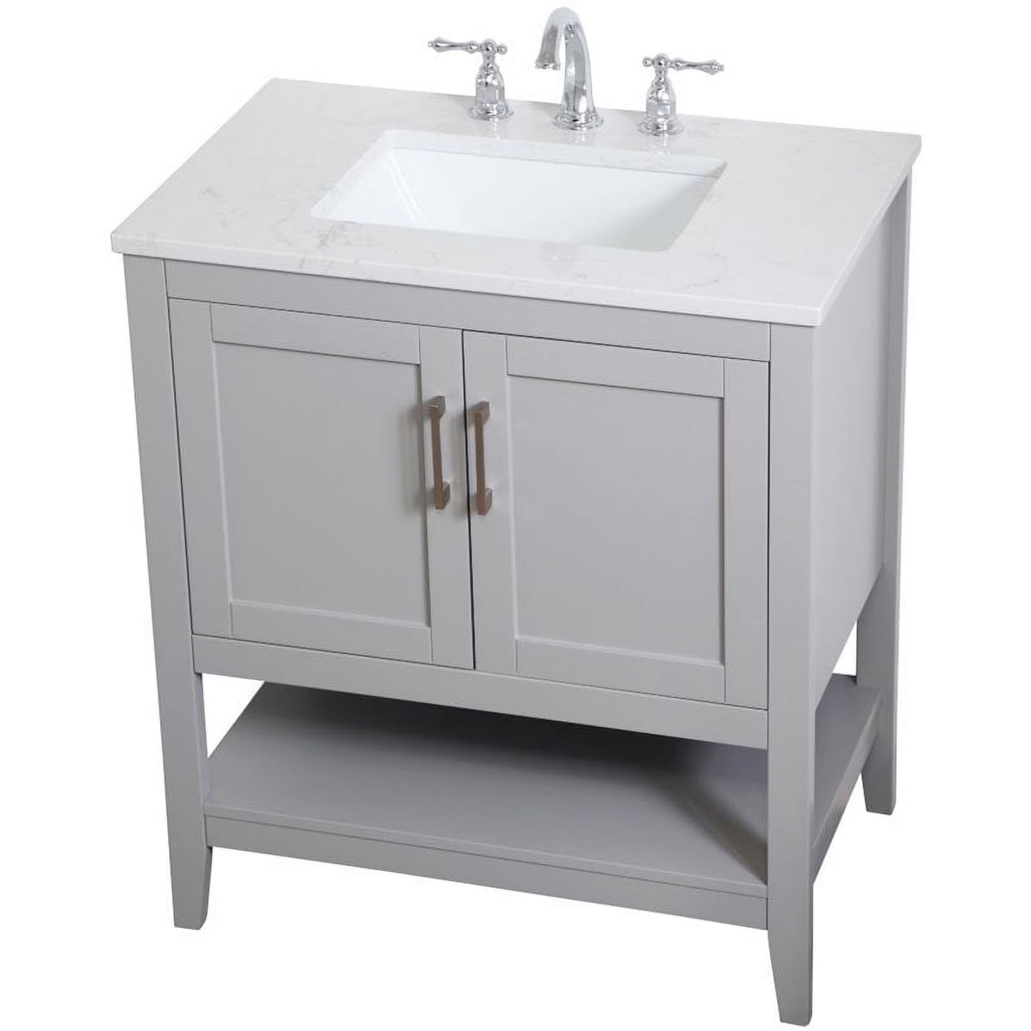 30 inch Single Bathroom Vanity in White