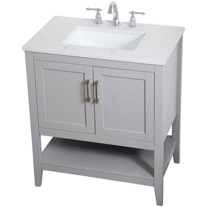 30 inch Single Bathroom Vanity in White