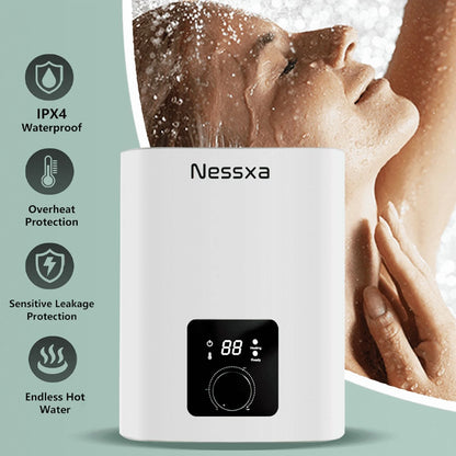 8 gallon mini instant electric water heater, 110V/1500W, kitchen sink quick heating water heater, bathroom household energy-saving water heater, instant heating, saving electricity and space