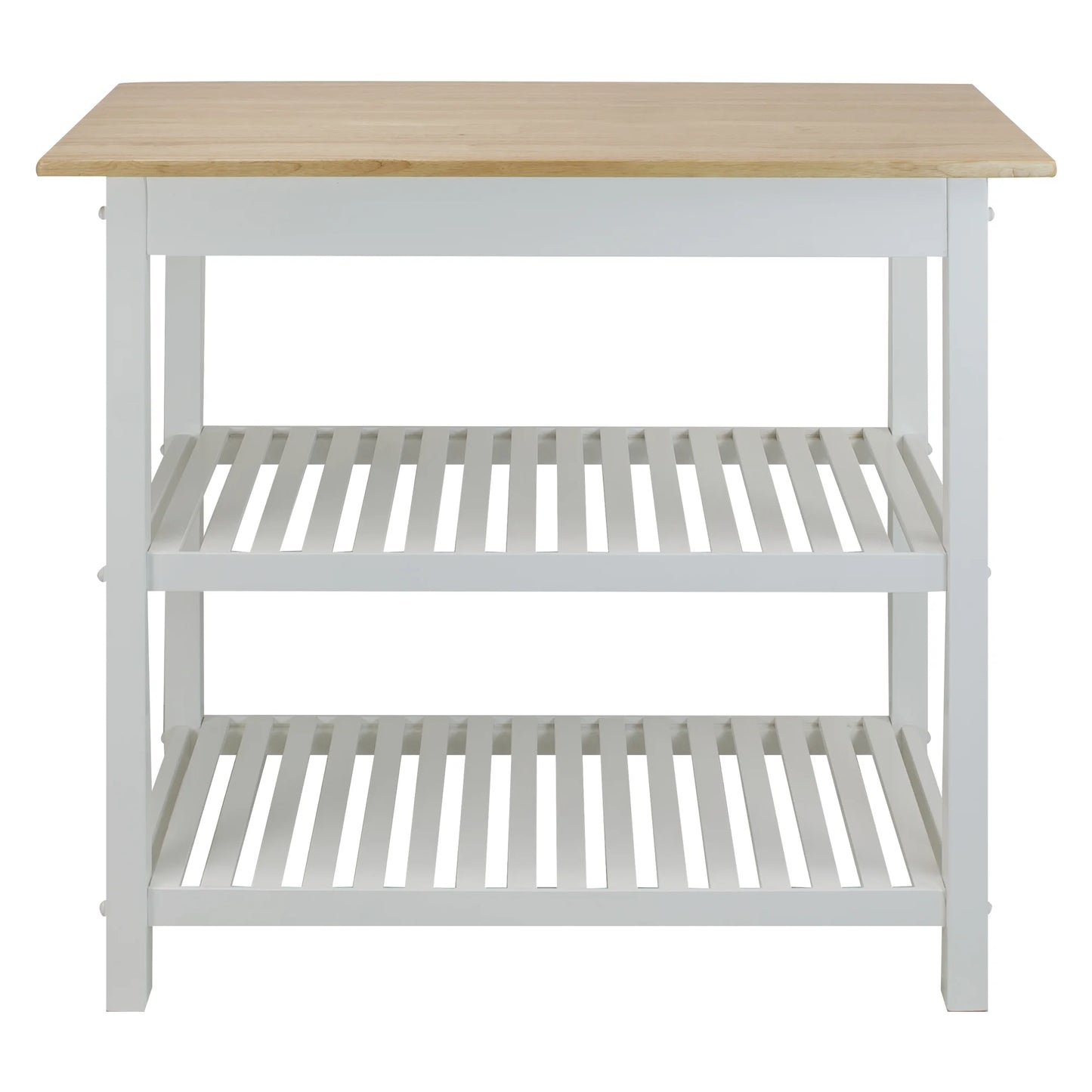 Casual Home Towel Rack Kitchen Islands with Storage, Hardwood White, 20 in