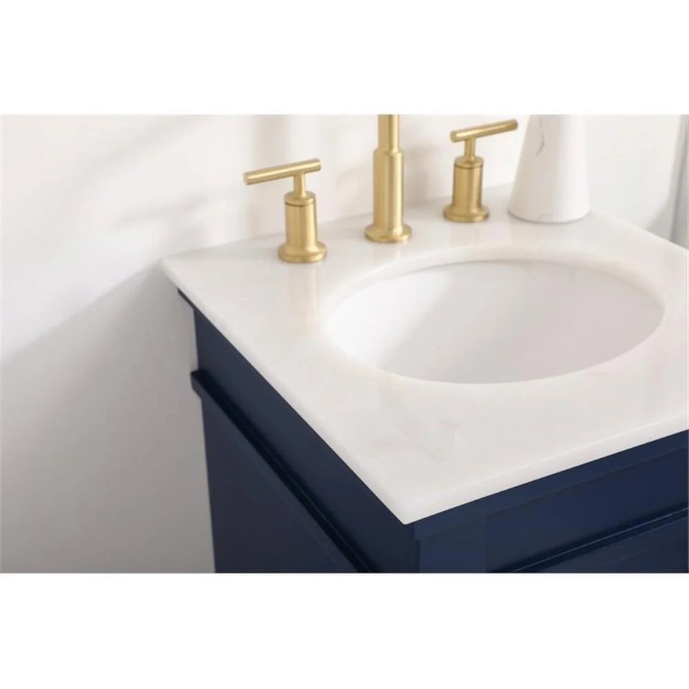 18.5 inch single bathroom vanity in blue