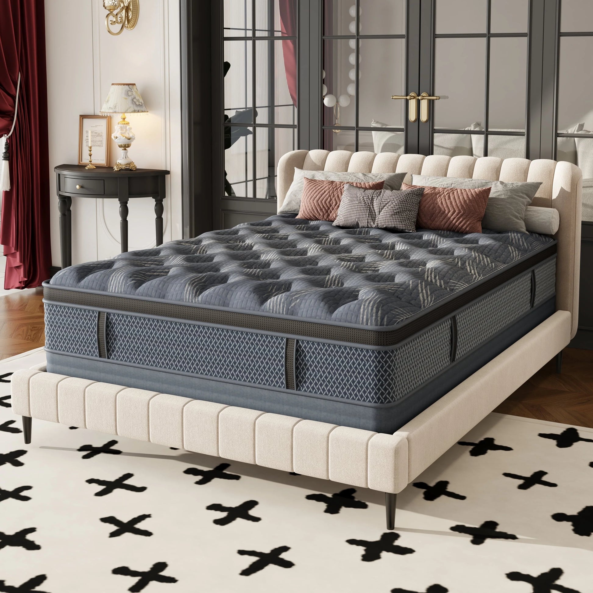 Behost 10" Queen Mattress,CertiPUR-US Certified Memory Foam Pocket Spring Mattress, Queen Mattress in a Box