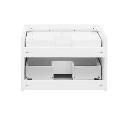 Fresca Lucera 24" White Wall Hung Vessel Sink Modern Bathroom Cabinet