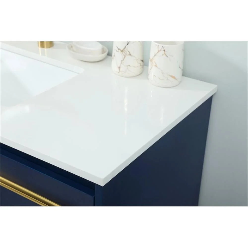 Elegant Kitchen and Bath 40 Inch Single Bathroom Vanity In Blue