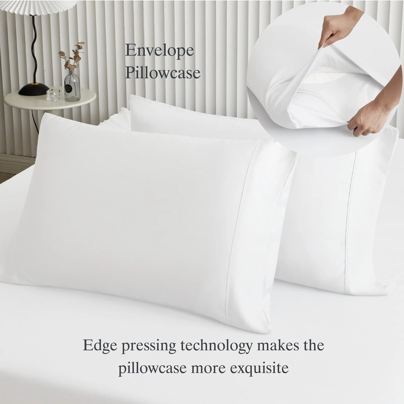 Lidoloka Luxury Lyocell Bed Sheets Set 4Pcs Queen Size for Adult,Cool& Soft,16" Deep Pocket,White