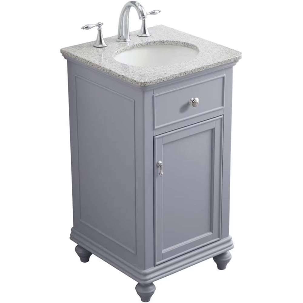 19 inch single bathroom vanity in vintage mint