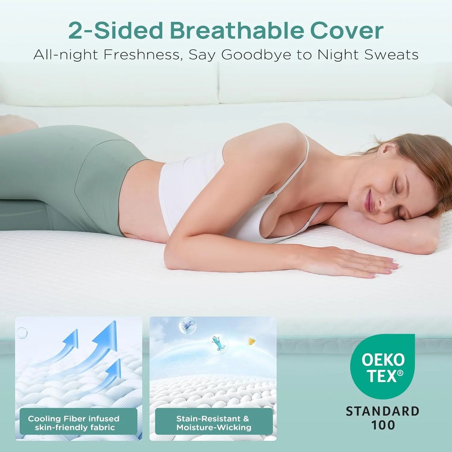 3 Inch Firm Mattress Topper Twin Size, Memory Foam Bed Topper with Soft & Firm Options for Back Pain Relief, Mattress Topper with 2-Sided Cover, Ergonomic 5-Zone Design, CertiPUR Certified