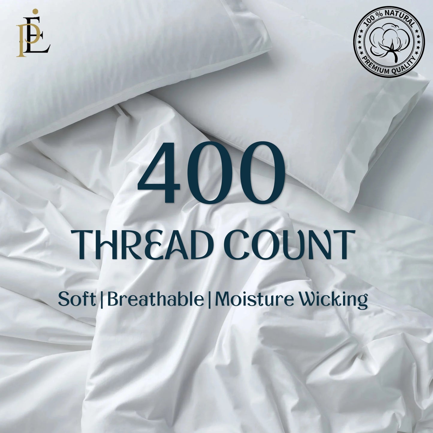 PRATYUX Split Queen 7-PC Bed Sheet Set (4-Pillowcases) 400-Thread Count 100% Egyptian Cotton Soft Breathable, 18" Deep Pockets - Black