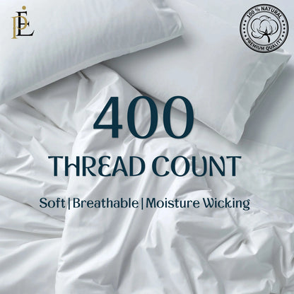 PRATYUX Split Queen 7-PC Bed Sheet Set (4-Pillowcases) 400-Thread Count 100% Egyptian Cotton Soft Breathable, 18" Deep Pockets - Black