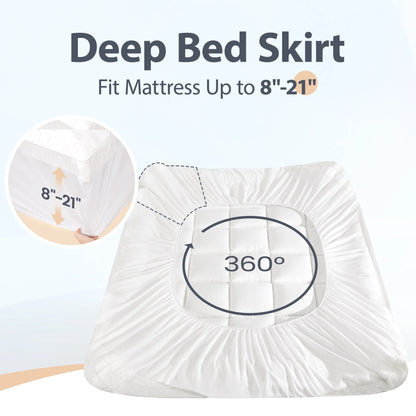 COOLHUT 4-Inch Dual Layer Gel Memory Foam Mattress King Size, 2-Inch Cooling Gel Memory Foam Plus 2-Inch 100% 400TC Ultra Thick Soft Mattress Pillow Cover, Cool Comfort, Breathable Pressure Reduction
