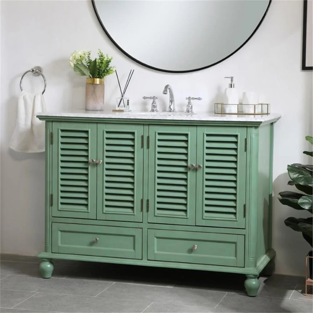 48 inch single bathroom vanity in blue