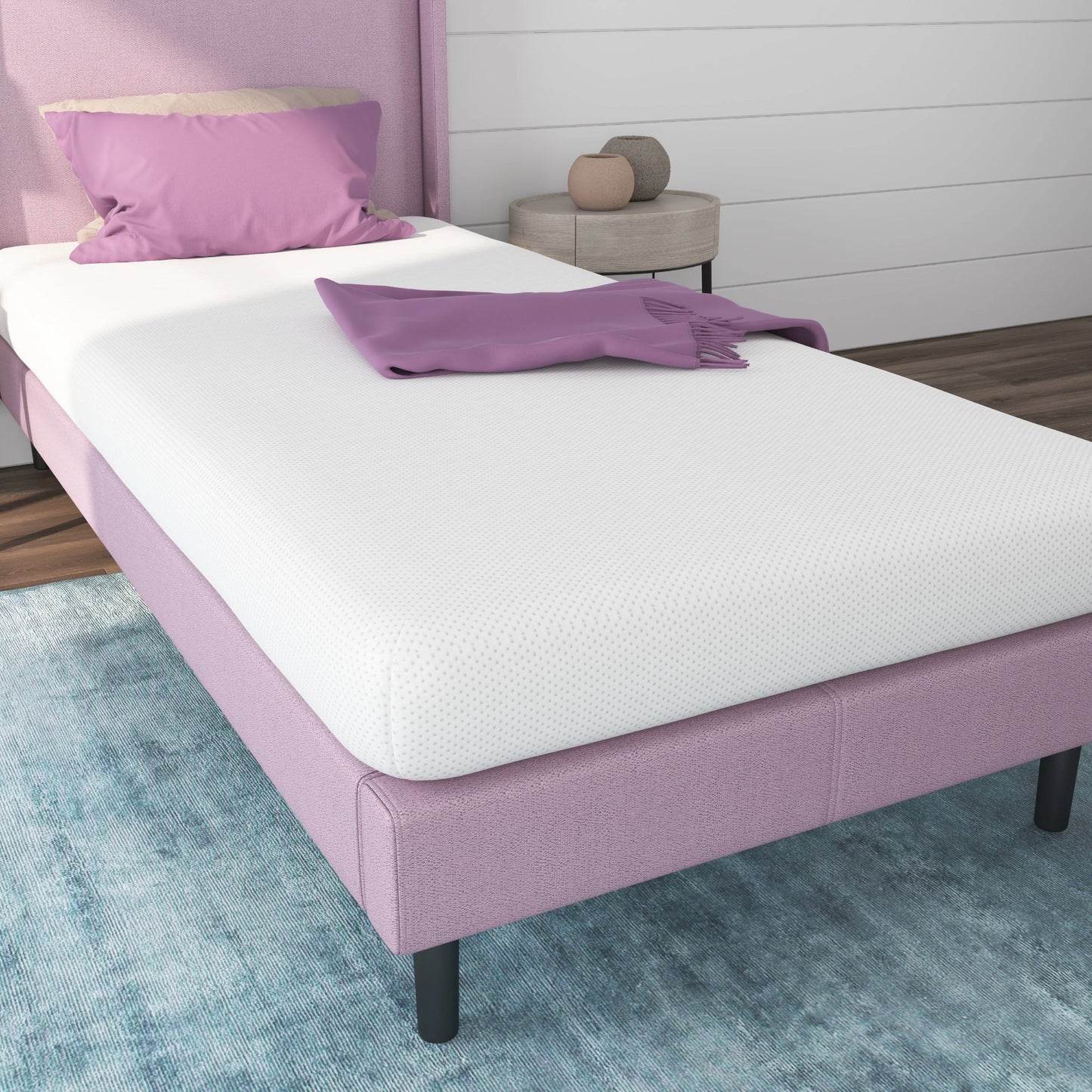 NapQueen Rainbow 5" Memory Foam Twin Mattress, White